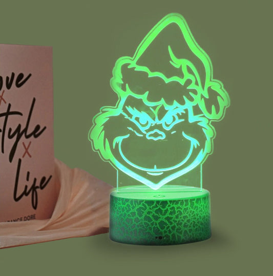 Personalized Grinch Face Night Lamp