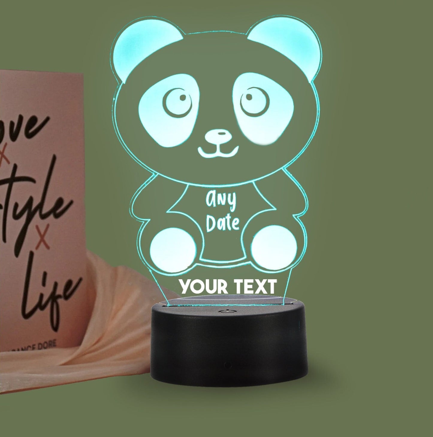 Panda Custom Engraved Night Light